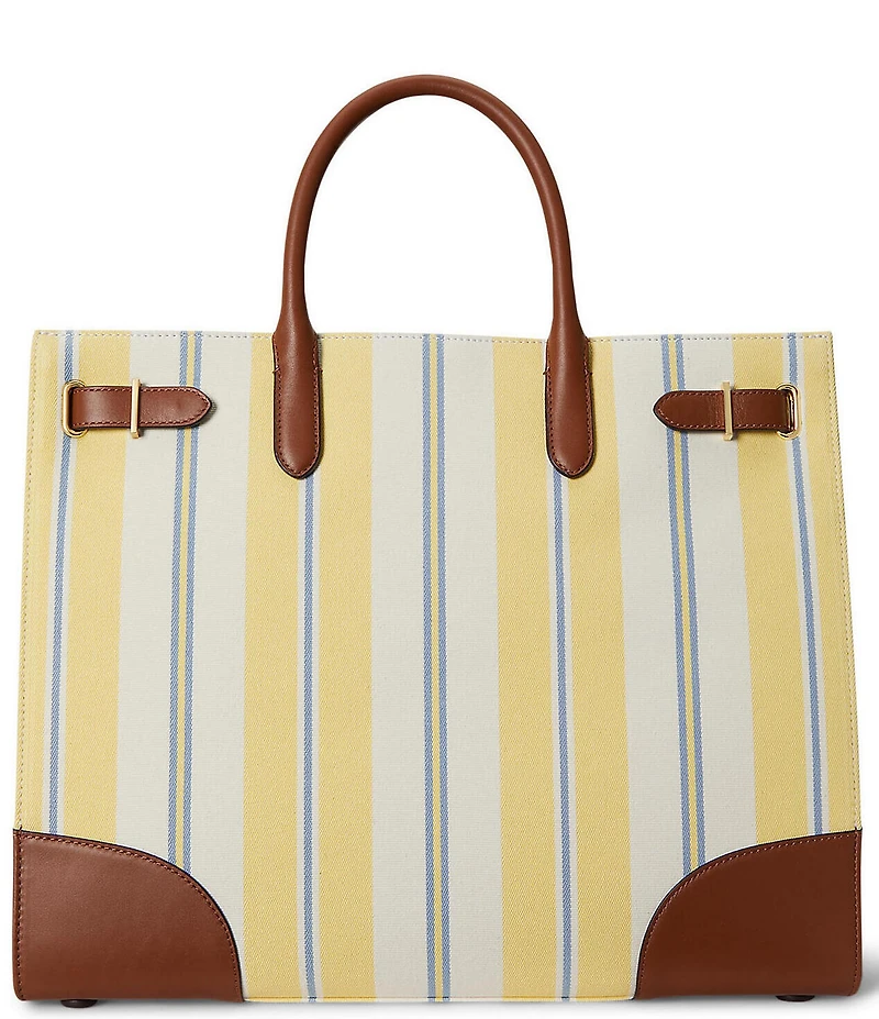 Lauren Ralph Lauren Striped Canvas Extra-Large Devyn Tote Bag