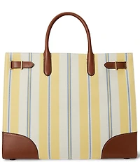 Lauren Ralph Lauren Striped Canvas Extra-Large Devyn Tote Bag