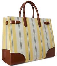 Lauren Ralph Lauren Striped Canvas Extra-Large Devyn Tote Bag