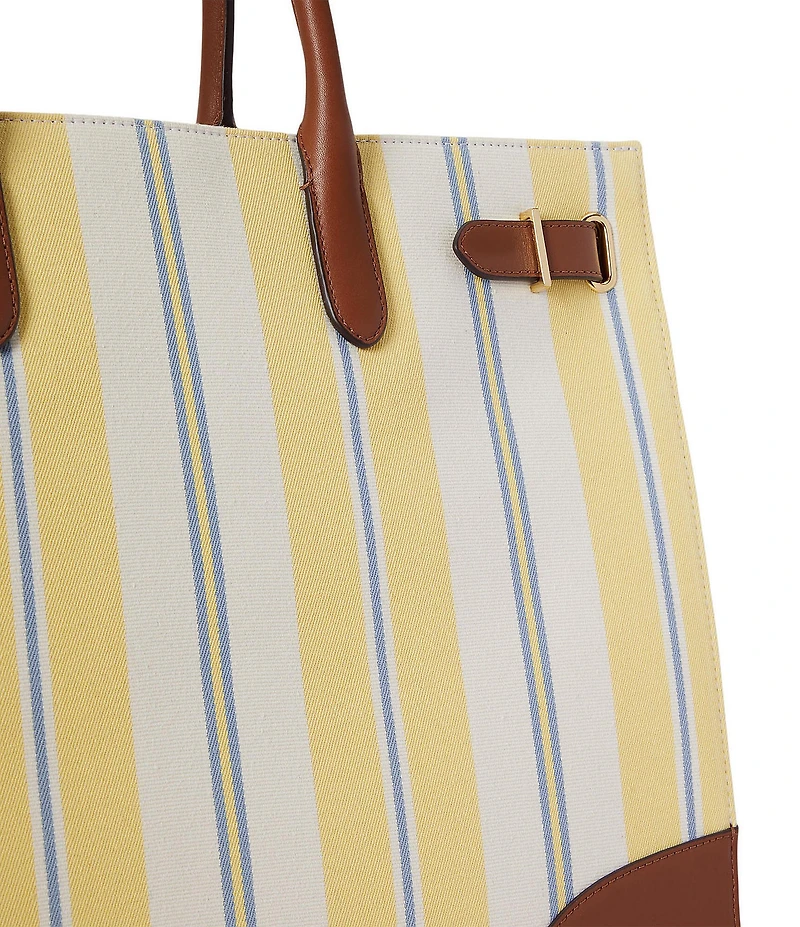 Lauren Ralph Lauren Striped Canvas Extra-Large Devyn Tote Bag