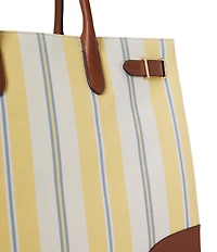 Lauren Ralph Lauren Striped Canvas Extra-Large Devyn Tote Bag
