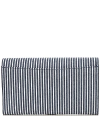 Lauren Ralph Lauren Adair Striped Canvas Medium Wallet Crossbody Bag