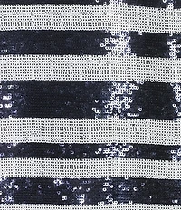 Lauren Ralph Lauren Striped Sequin Round Neck Sleeveless Sheath Dress