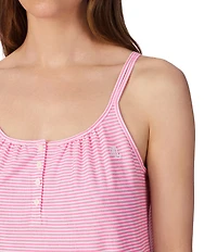 Lauren Ralph Lauren Striped Sleeveless Jersey Knit Ballet Nightgown