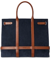 Lauren Ralph Lauren Suede & Leather Large Devyn Tote Bag