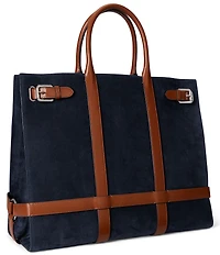 Lauren Ralph Lauren Suede & Leather Large Devyn Tote Bag