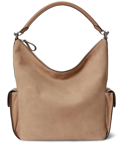 Lauren Ralph Lauren Suede Large Blaike Shoulder Bag