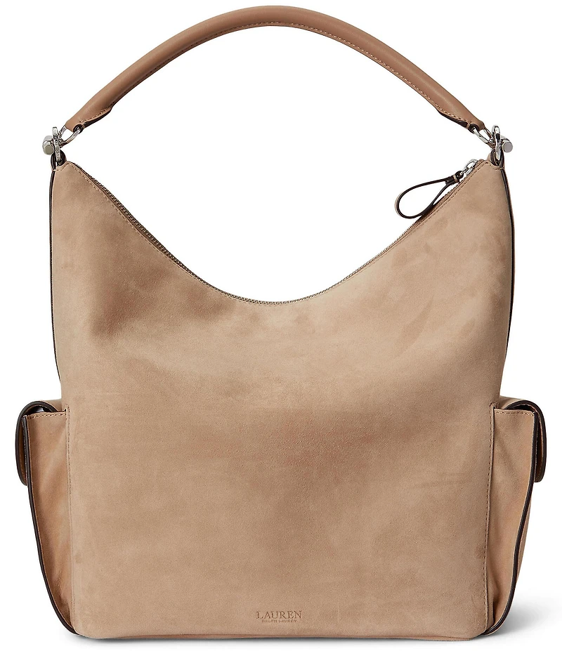 Lauren Ralph Lauren Suede Large Blaike Shoulder Bag
