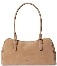 Lauren Ralph Lauren Suede Large Marcy Zip Satchel Bag