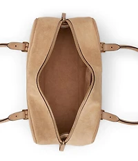 Lauren Ralph Lauren Suede Large Marcy Zip Satchel Bag