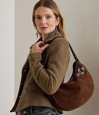 Lauren Ralph Lauren Tasha Large Suede Shoulder Bag