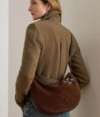 Lauren Ralph Lauren Tasha Large Suede Shoulder Bag