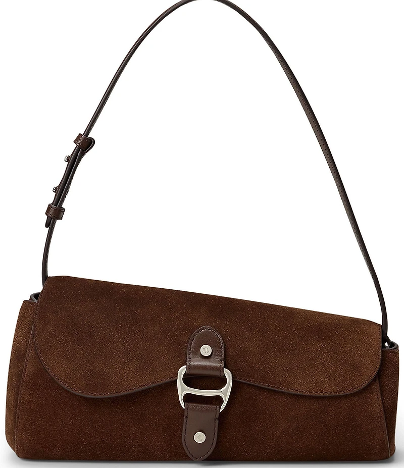 Lauren Ralph Lauren Tasha Medium Suede East-West Shoulder Bag