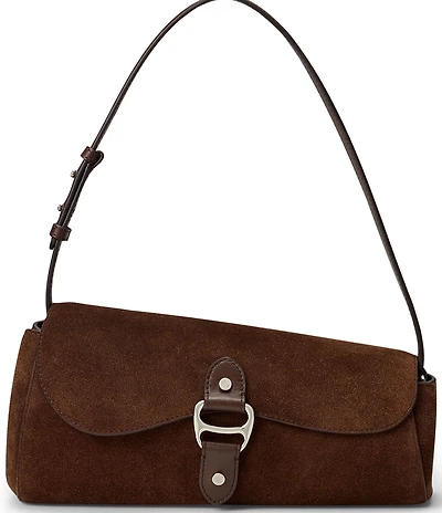Lauren Ralph Lauren Tasha Medium Suede East-West Shoulder Bag