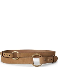 Lauren Ralph Lauren Suede O-Ring Stacked Wide Belt