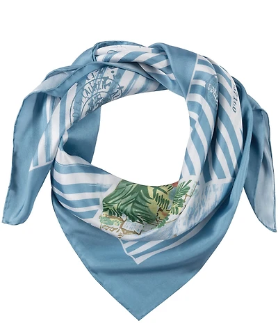 Lauren Ralph Lauren Summer Postcard Conversational Print Square Scarf