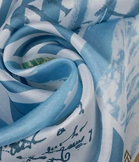 Lauren Ralph Lauren Summer Postcard Conversational Print Square Scarf