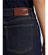 Lauren Ralph Lauren Sunset Indigo Wash Stretch Denim Mid Rise Pencil Skirt