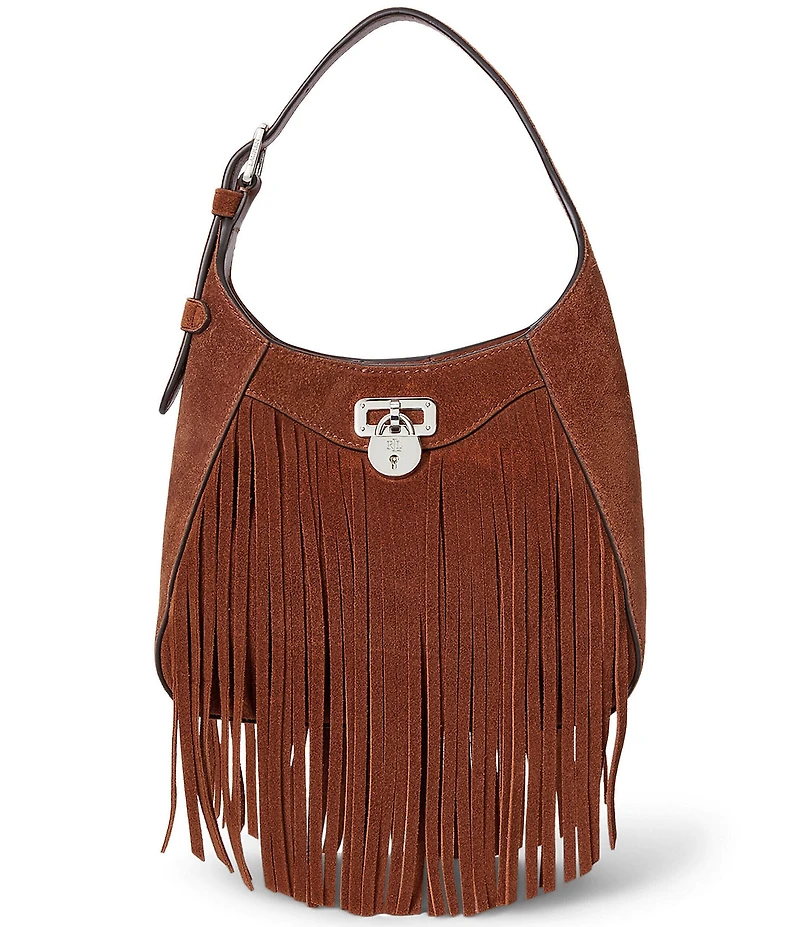 Lauren Ralph Lauren Tanner Small Suede Fringe Shoulder Bag