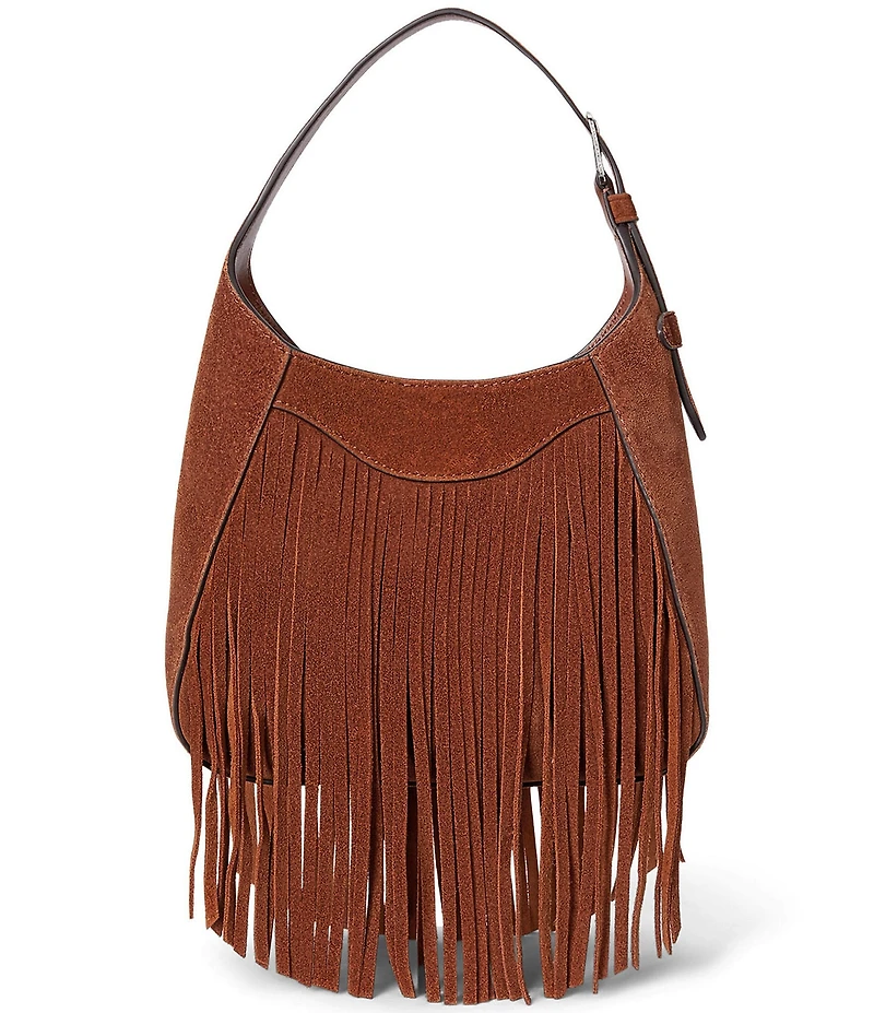 Lauren Ralph Lauren Tanner Small Suede Fringe Shoulder Bag