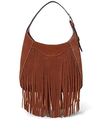 Lauren Ralph Lauren Tanner Small Suede Fringe Shoulder Bag