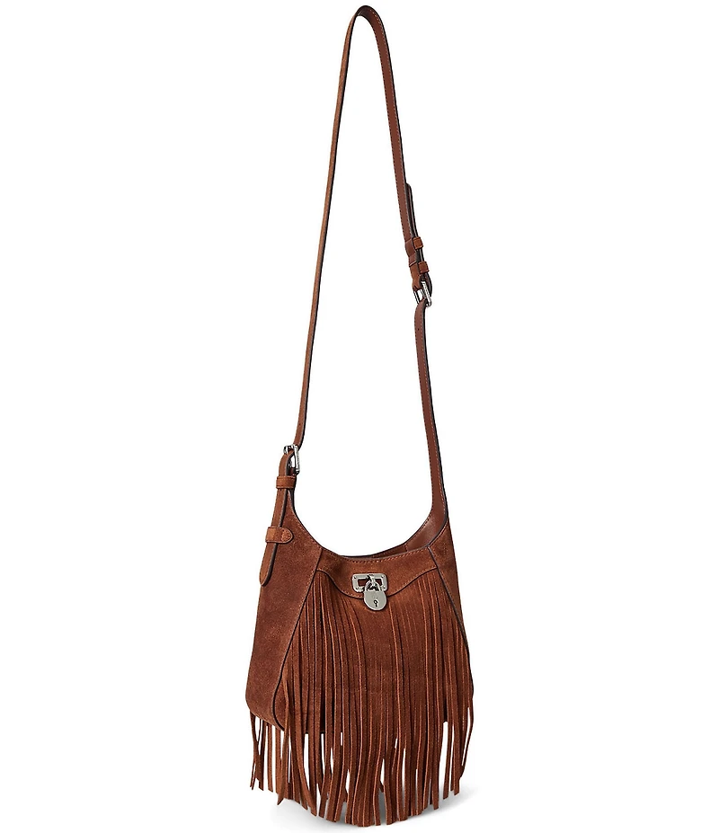 Lauren Ralph Lauren Tanner Small Suede Fringe Shoulder Bag