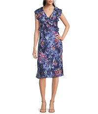 Lauren Ralph Lauren Taralee Floral A-Line Midi Dress