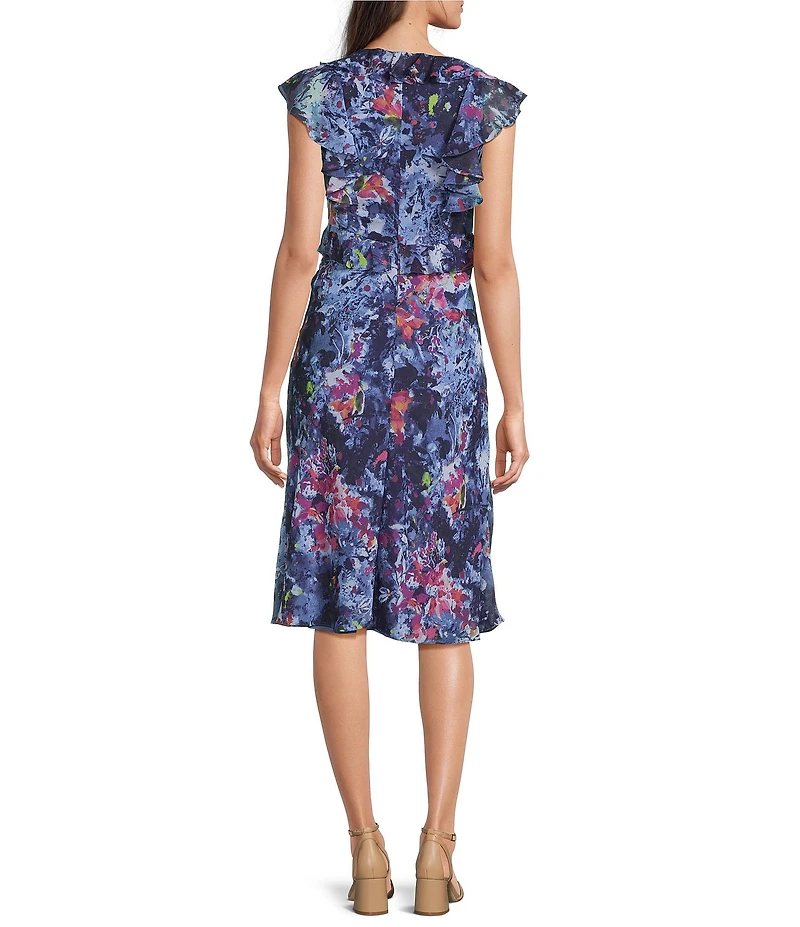 Lauren Ralph Lauren Taralee Floral A-Line Midi Dress