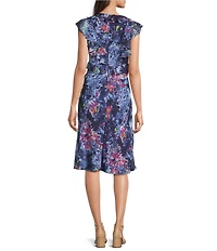 Lauren Ralph Lauren Taralee Floral A-Line Midi Dress