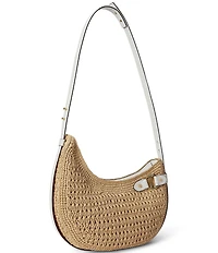 Lauren Ralph Lauren Tasha Crocheted Straw Large Shoulder Bag
