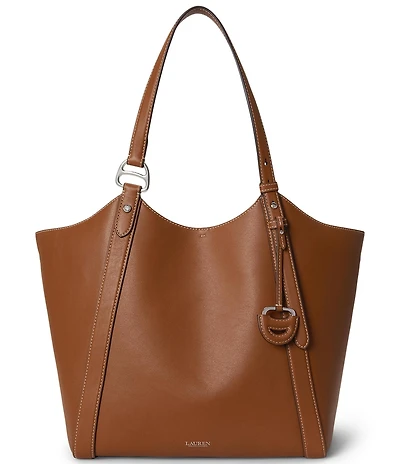 Lauren Ralph Lauren Tasha Nappa Leather Large Tote Bag