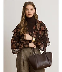 Lauren Ralph Lauren Tasha Nappa Leather Small Tote Bag
