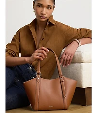 Lauren Ralph Lauren Tasha Nappa Leather Small Tote Bag