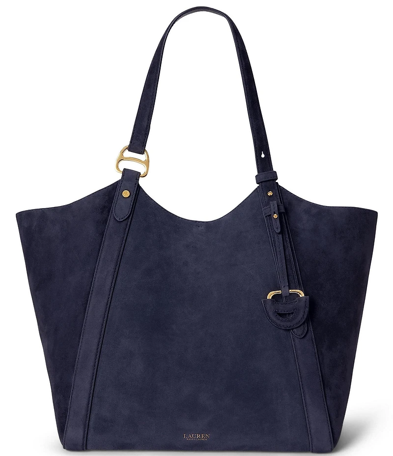 Lauren Ralph Lauren Tasha Sheep Suede Large Tote Bag