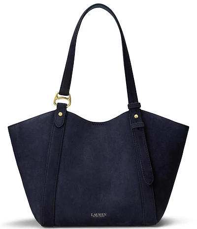 Lauren Ralph Lauren Tasha Small Sheep-Suede Tote Bag