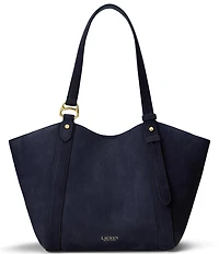 Lauren Ralph Lauren Tasha Small Sheep-Suede Tote Bag