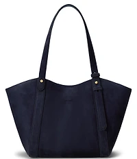 Lauren Ralph Lauren Tasha Small Sheep-Suede Tote Bag