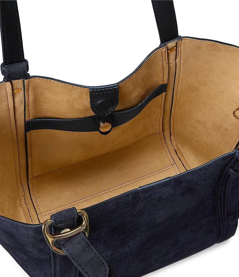 Lauren Ralph Lauren Tasha Small Sheep-Suede Tote Bag