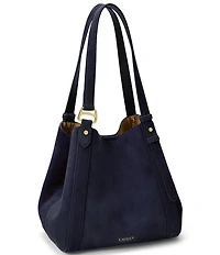 Lauren Ralph Lauren Tasha Small Sheep-Suede Tote Bag