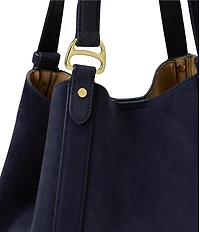 Lauren Ralph Lauren Tasha Small Sheep-Suede Tote Bag