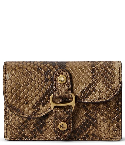 Lauren Ralph Lauren Tasha Snake Embossed Card Case