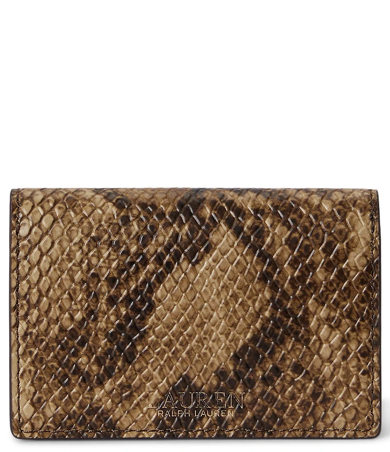 Lauren Ralph Lauren Tasha Snake Embossed Card Case