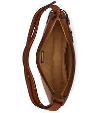 Lauren Ralph Lauren Tasha Studded Asymmetrical Leather Large Shoulder Bag