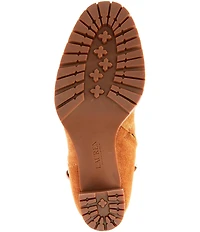 Lauren Ralph Lauren Tasha Suede Shearling Trim Tall Boots
