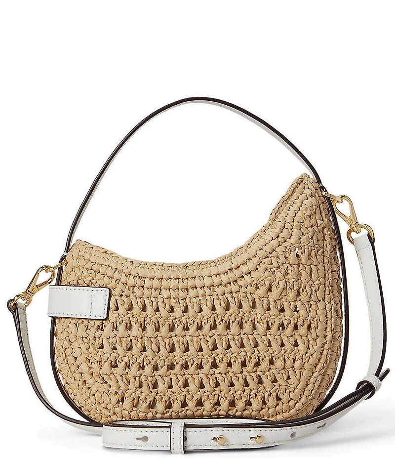 Lauren Ralph Lauren Tasha Woven Straw Small Crossbody Bag