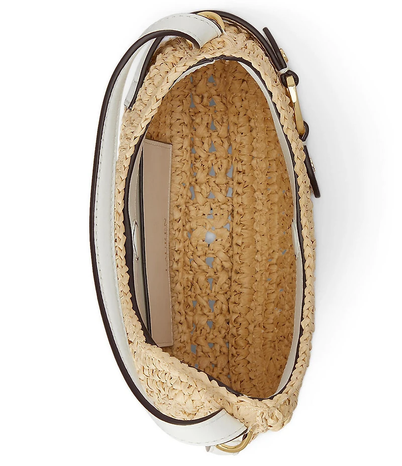 Lauren Ralph Lauren Tasha Woven Straw Small Crossbody Bag