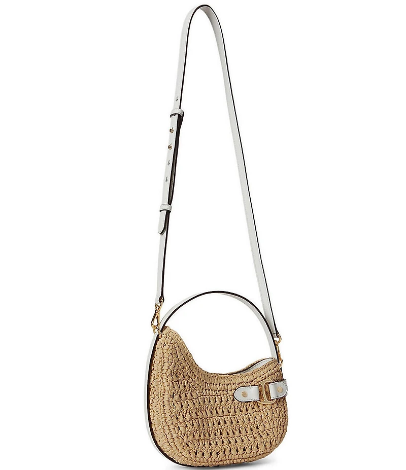 Lauren Ralph Lauren Tasha Woven Straw Small Crossbody Bag