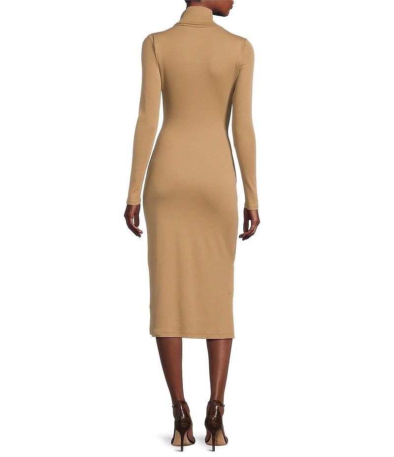 Lauren Ralph Lauren Tie-Front Long Sleeve Turtleneck Dress