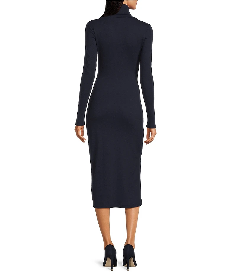 Lauren Ralph Lauren Tie-Front Long Sleeve Turtleneck Dress