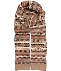 Lauren Ralph Lauren Tonal Fair Isle Pull Through Scarf